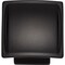 Jeffrey Alexander 1-1/4" Overall Length Matte Black Square Annadale Cabinet Knob 435MB - alternate 5
